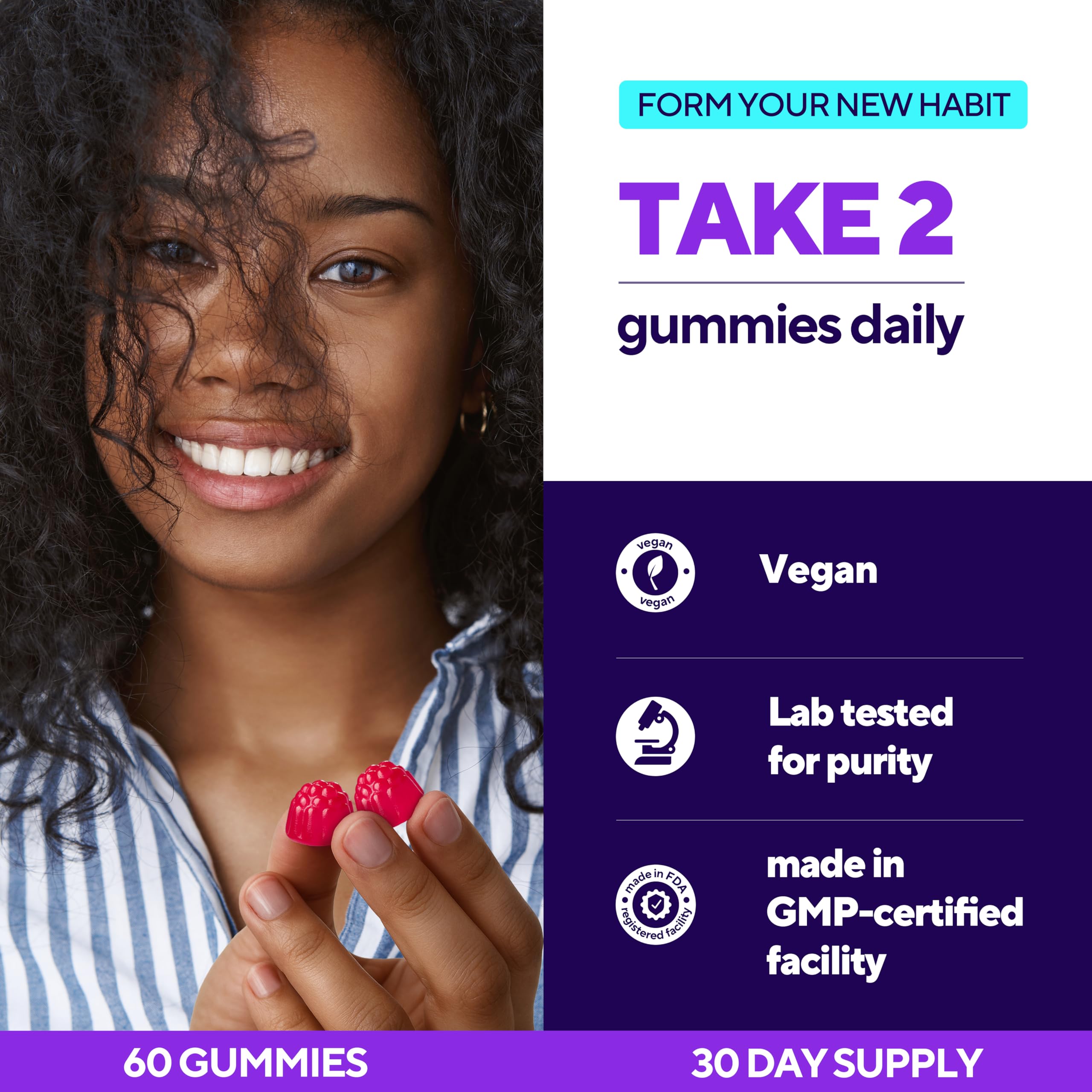 VitaUp Magnesium Gummies for Women on a wooden table