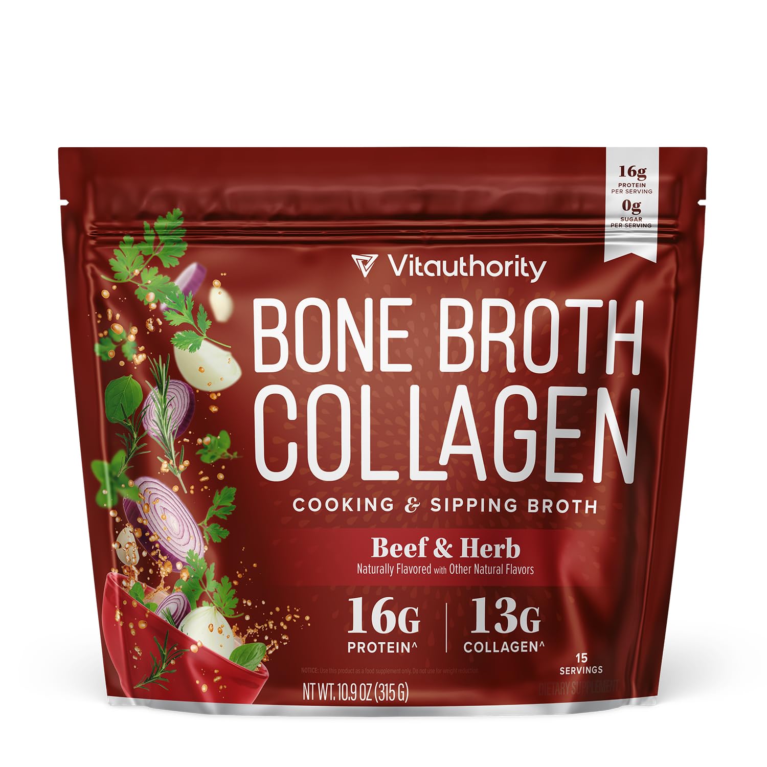 Vitauthority Bone Broth Collagen 309g front view