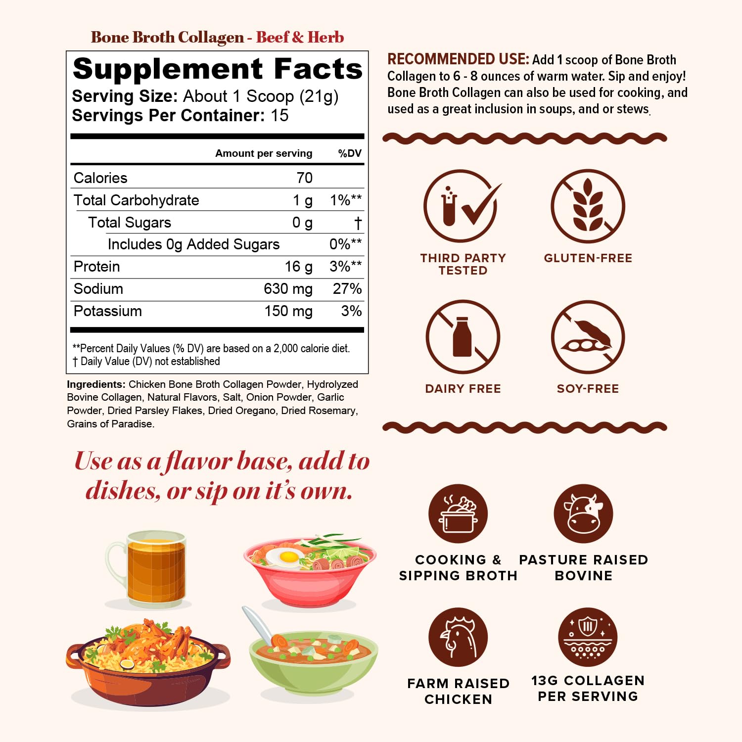 Vitauthority Bone Broth Collagen packaging side view