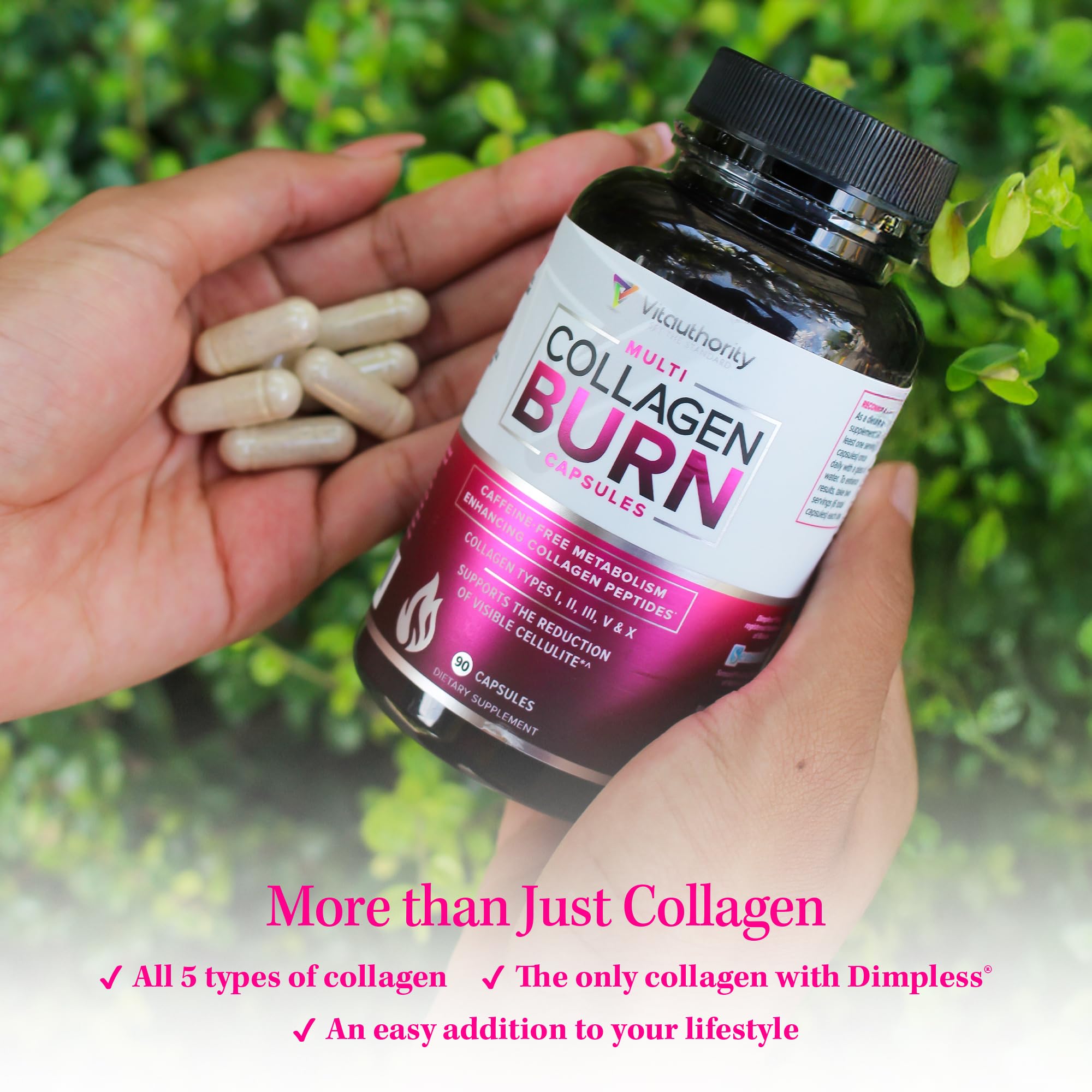 Vitauthority Collagen Complex 90g alongside other supplements