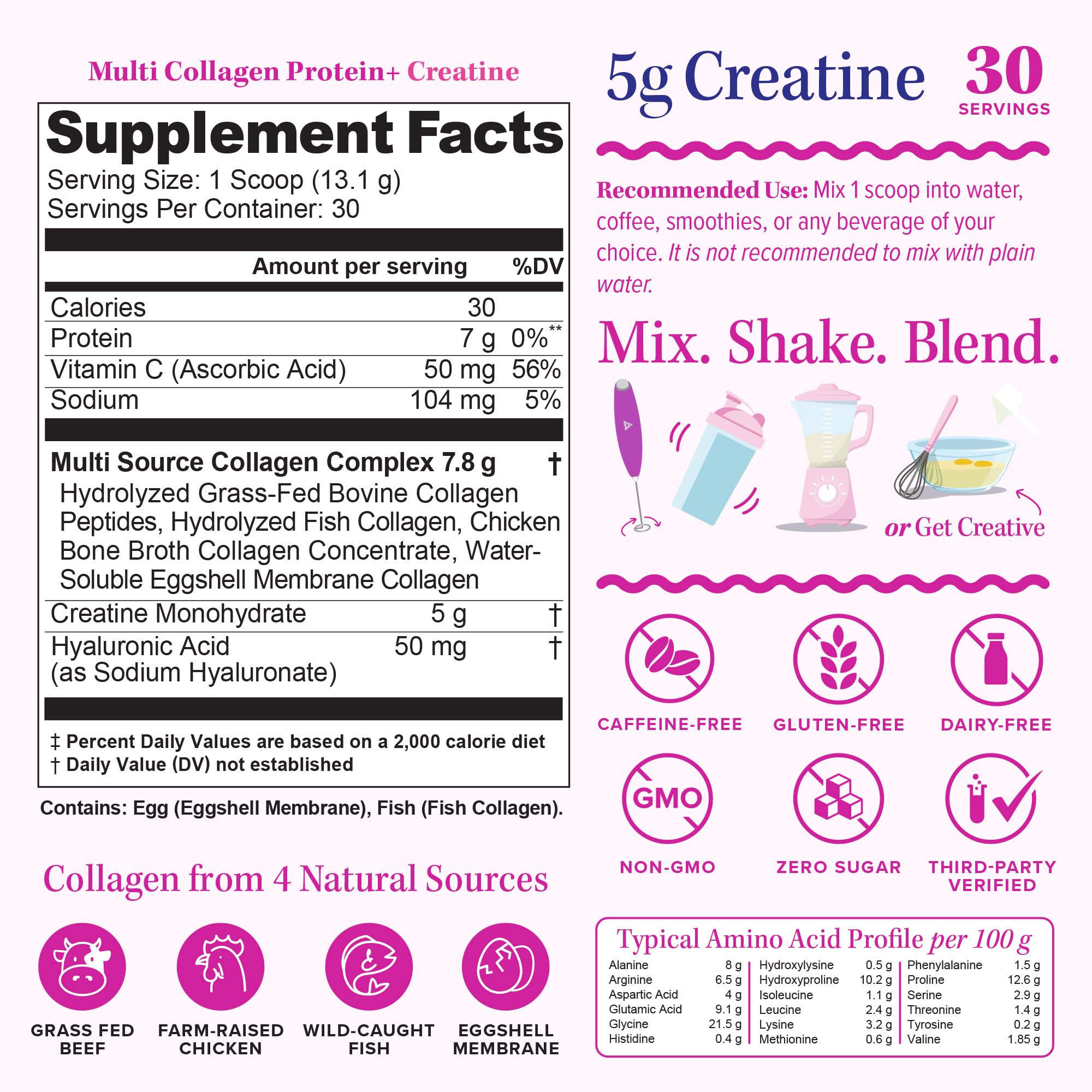Vitauthority Collagen Creatine Powder 391g packaging