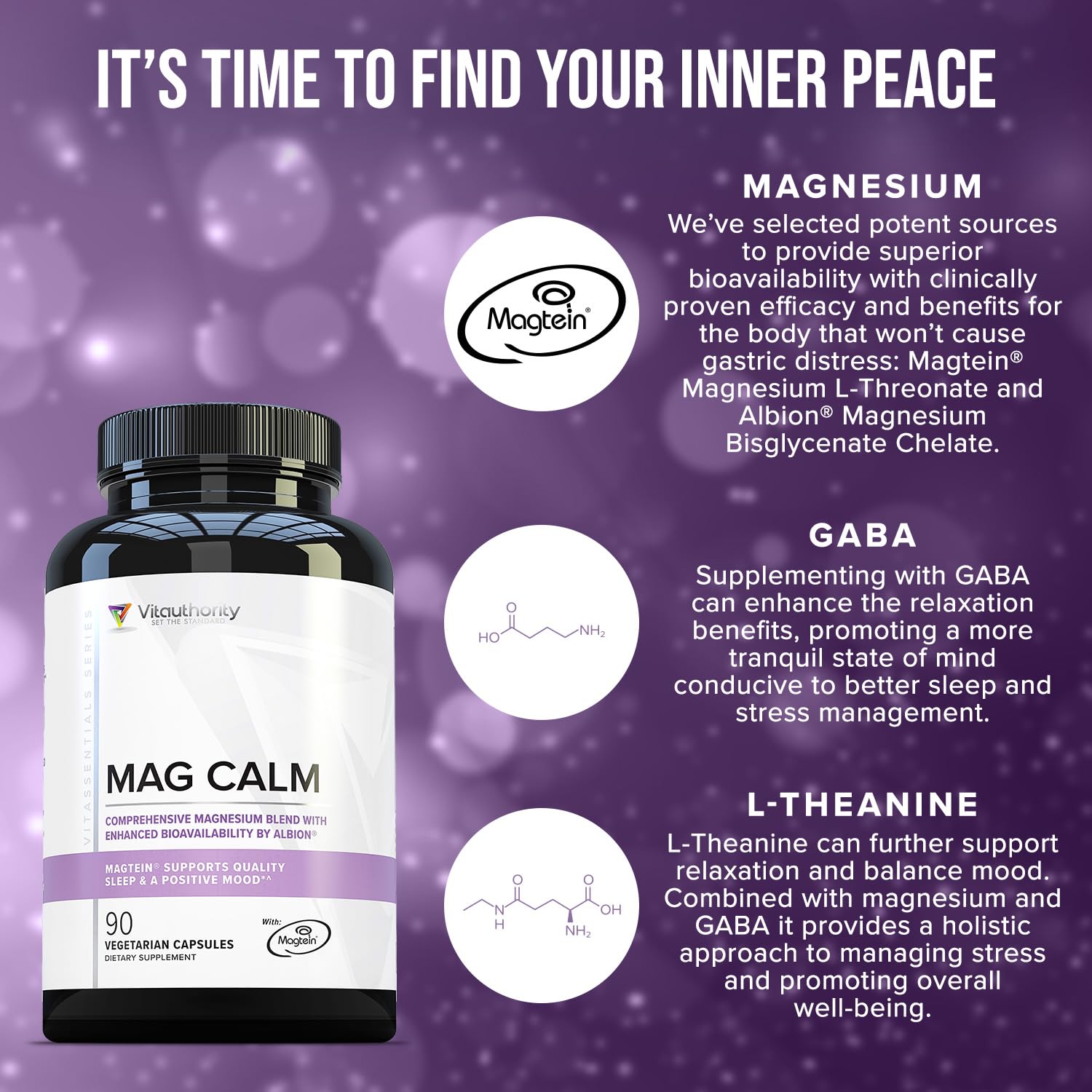 Vitauthority Mag Calm Magnesium Supplement packaging