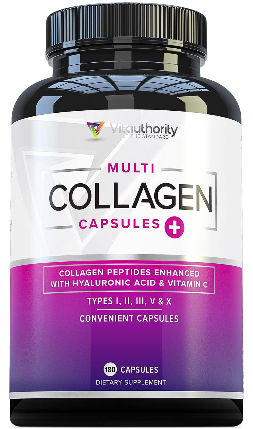 Vitauthority Multi Collagen Complex Capsules front view with packaging