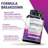 Vitauthority Multi Collagen Complex Capsules side view showing capsule details