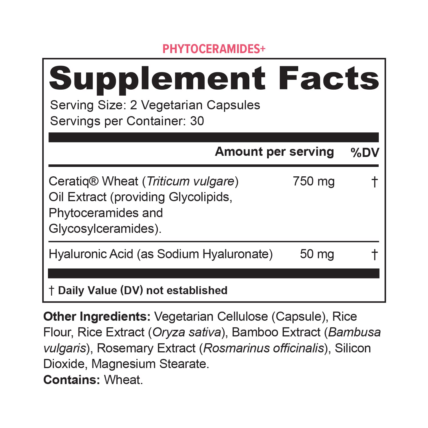 Vitauthority Phytoceramides with Hyaluronic Acid 60g capsule bottle with a measuring spoon