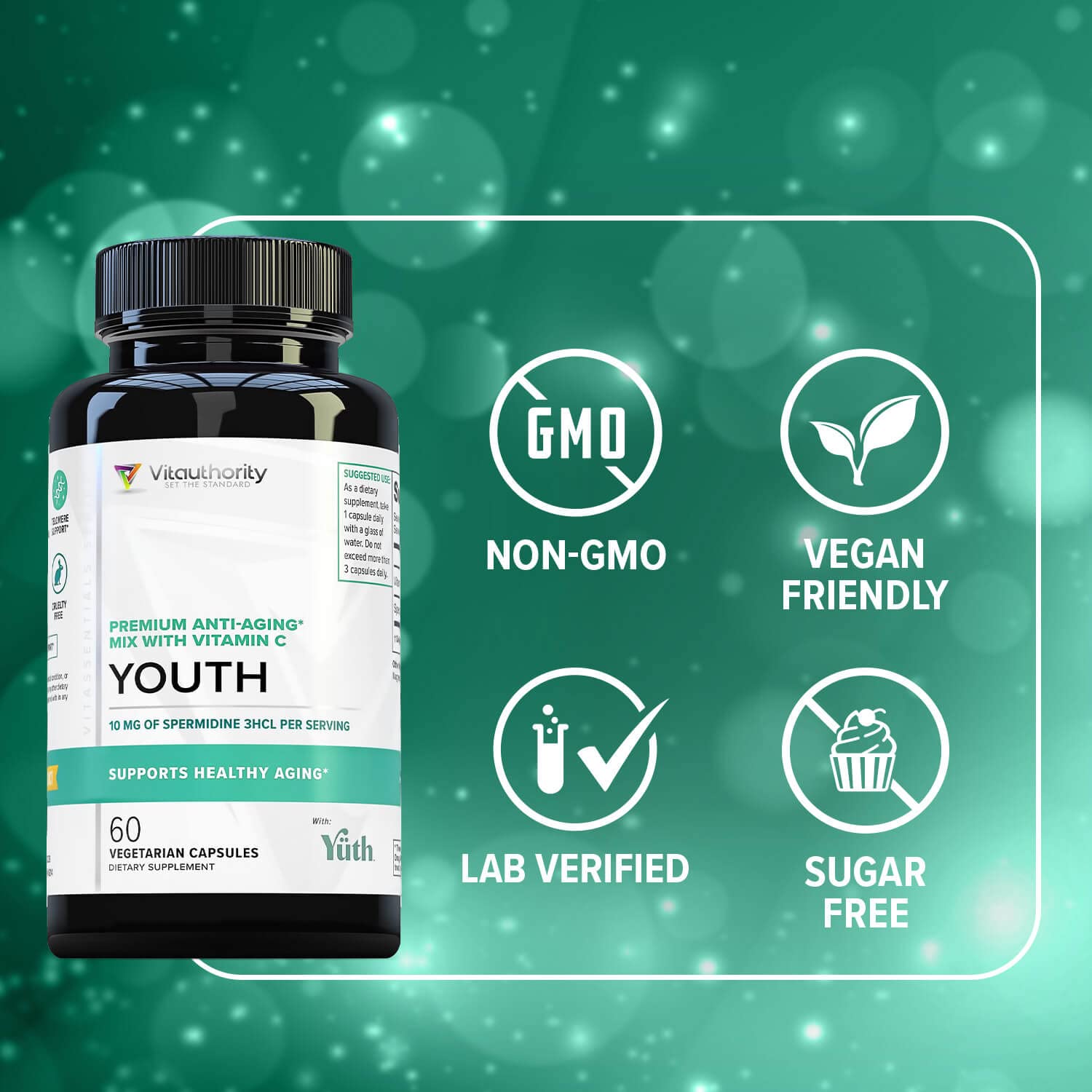 Vitauthority Spermidine 3HCL blended vitamin supplement ingredients list