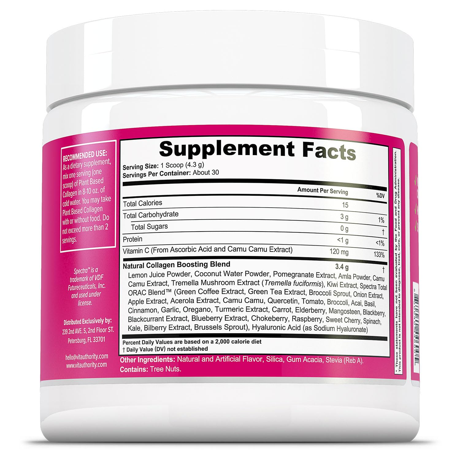 Vitauthority Vegan Collagen Powder nutritional information