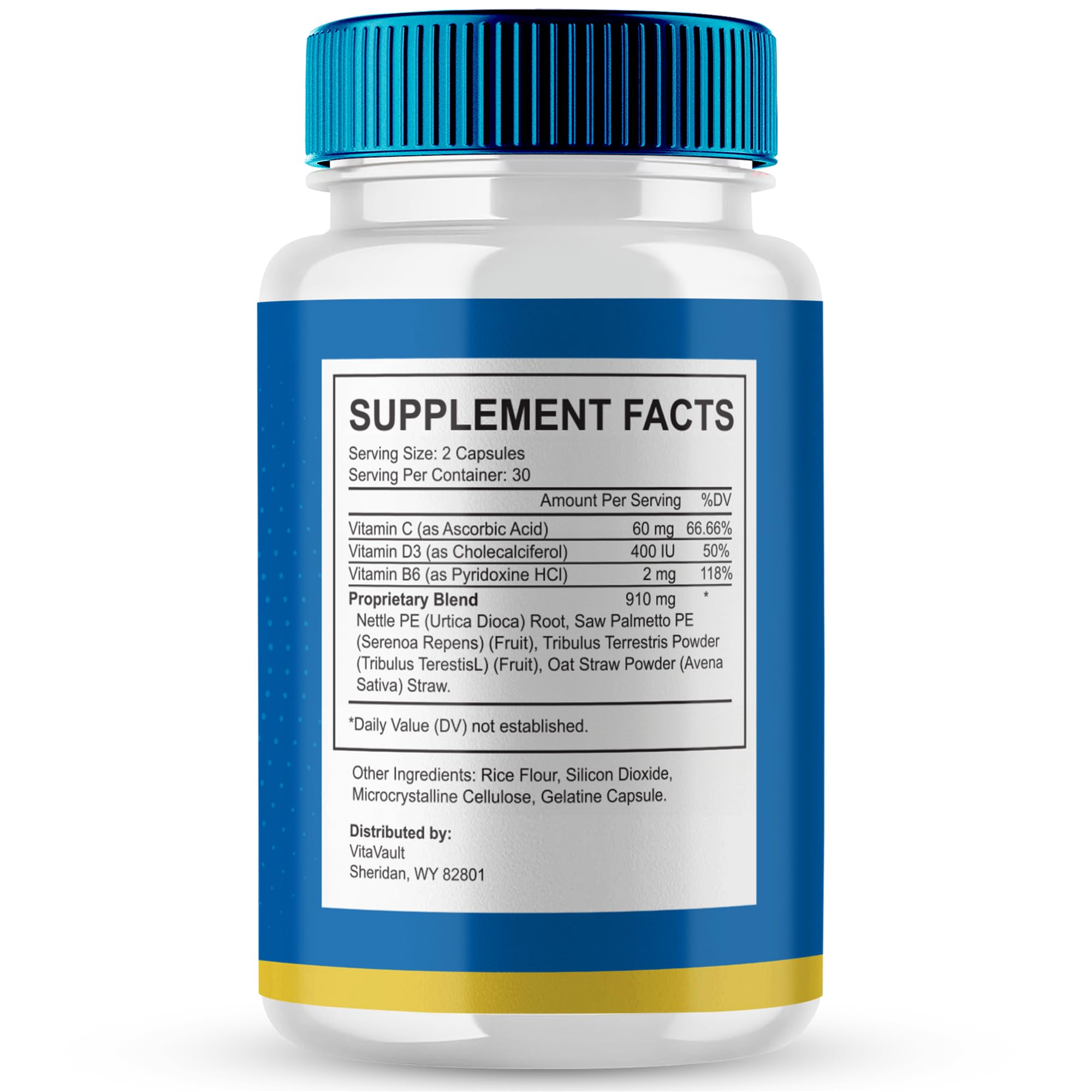 Vitavault Jertaris Prostate Health Supplement Capsules packaging