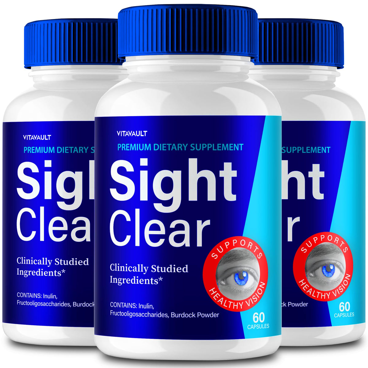 Vitavault Sight Clear Eye Supplement Capsules front view