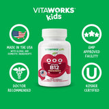 VitaWorks B12 Chewable Tablets cherry flavour packaging