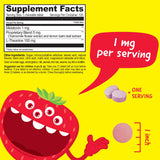 VitaWorks Kids Melatonin Chewable Tablets 1mg bottle side view