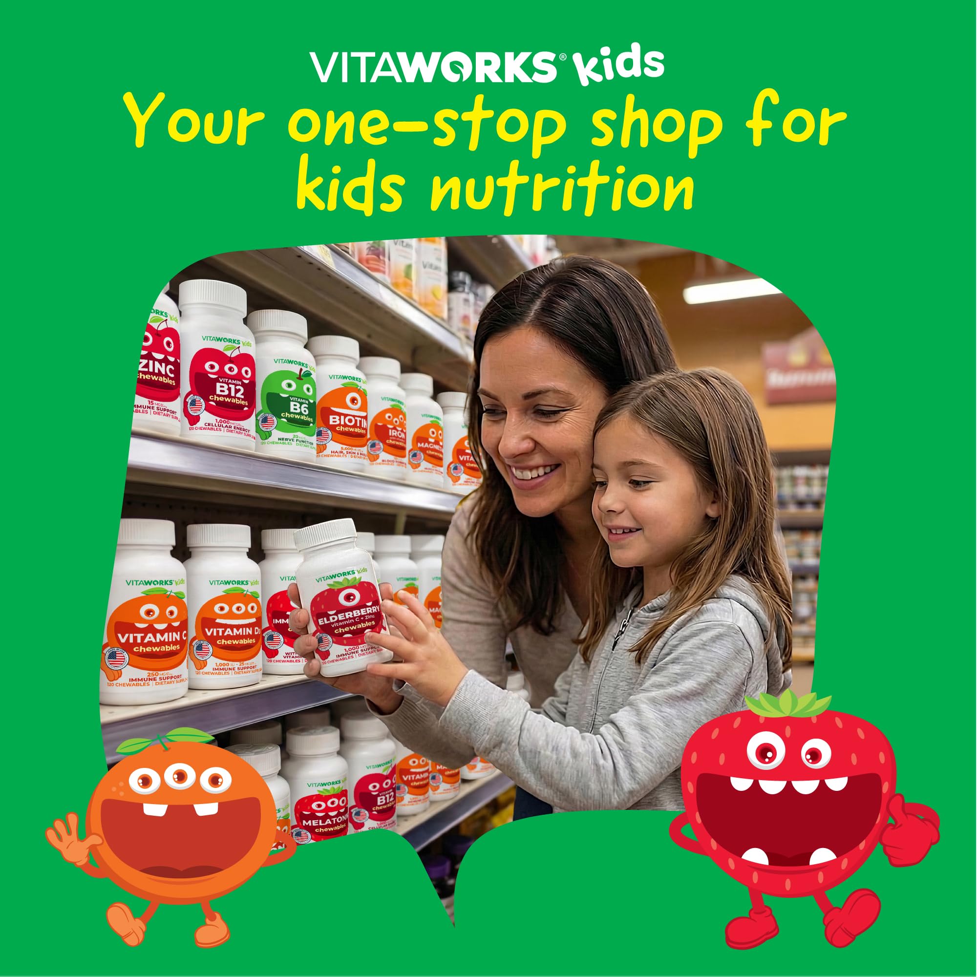 VitaWorks Magnesium Chewables lifestyle image with child