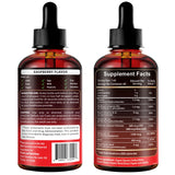 VITBOOST B Complex Liquid Vitamin back view showing nutritional information