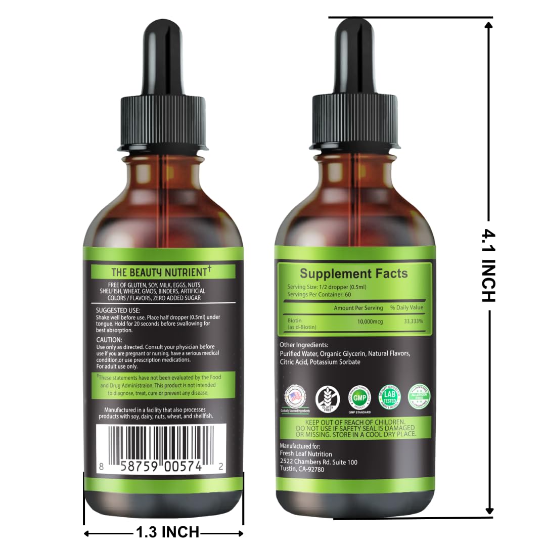 VITBOOST Biotin Liquid Drops bottle with dropper