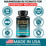 VITBOOST Magnesium Glycinate Chelate capsules on a wooden surface