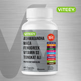 Viteey Ashwagandha Capsules side view with label