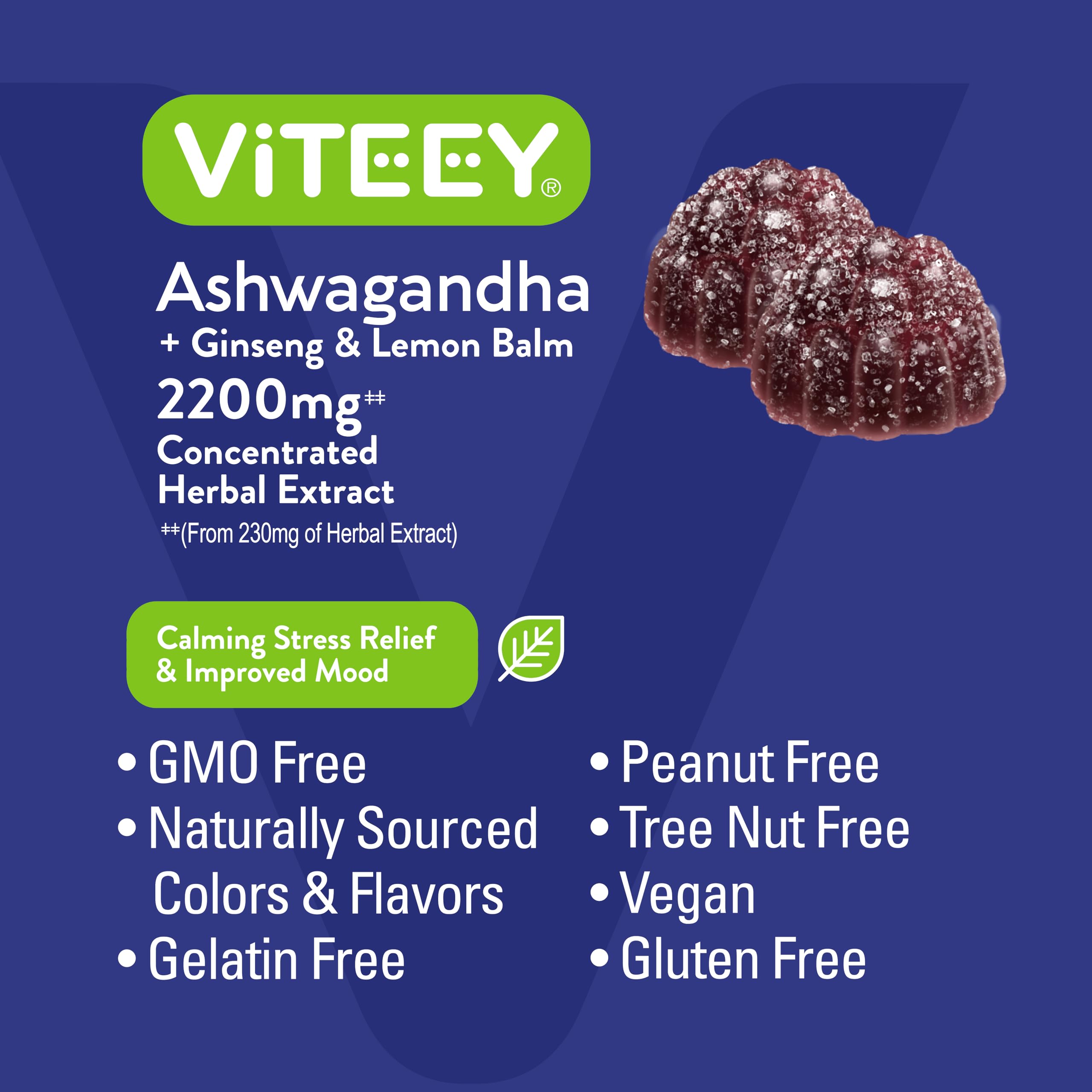 Viteey Ashwagandha Gummy Supplements ingredients list