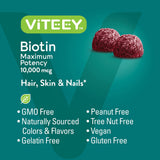 Viteey Biotin Gummies close-up of gummy texture