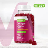 Viteey Biotin Gummies raspberry flavour packaging