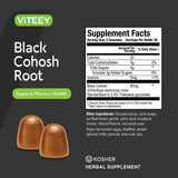 Viteey Black Cohosh Gummies in a hand for size reference