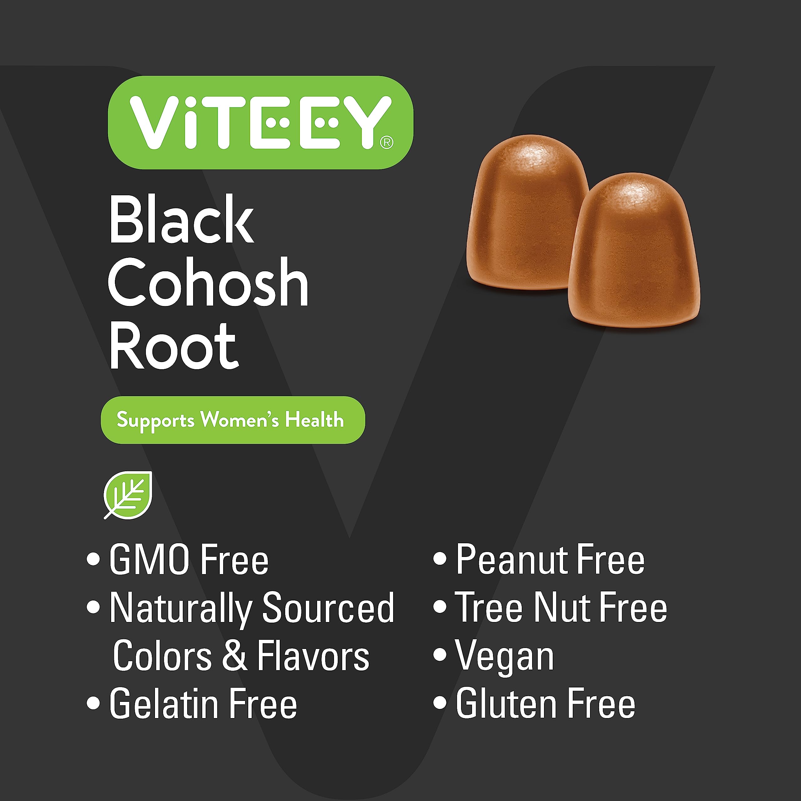 Viteey Black Cohosh Gummies on a kitchen counter