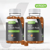 Viteey Black Cohosh Gummies raspberry flavour close-up