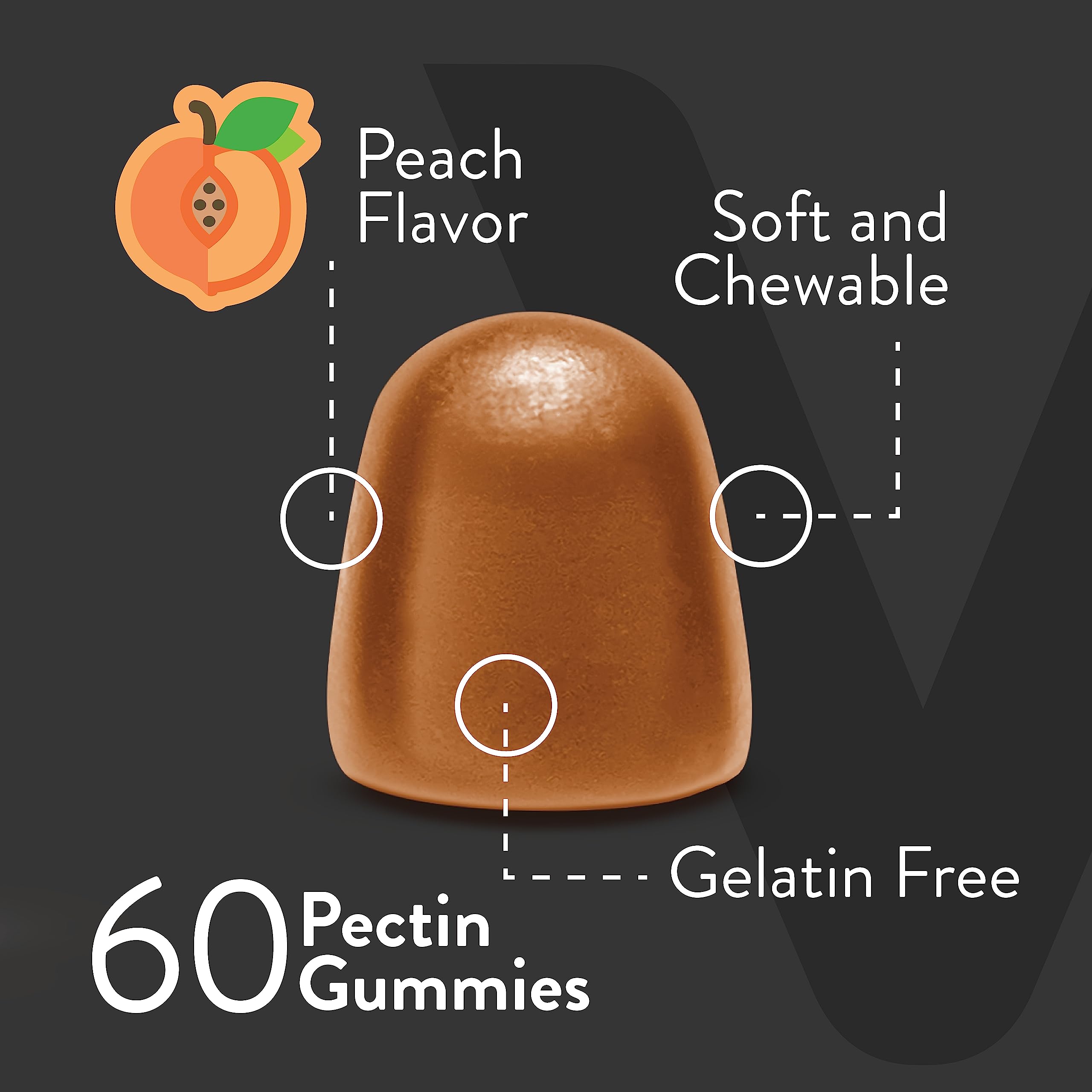Viteey Black Cohosh Gummies raspberry flavour close-up
