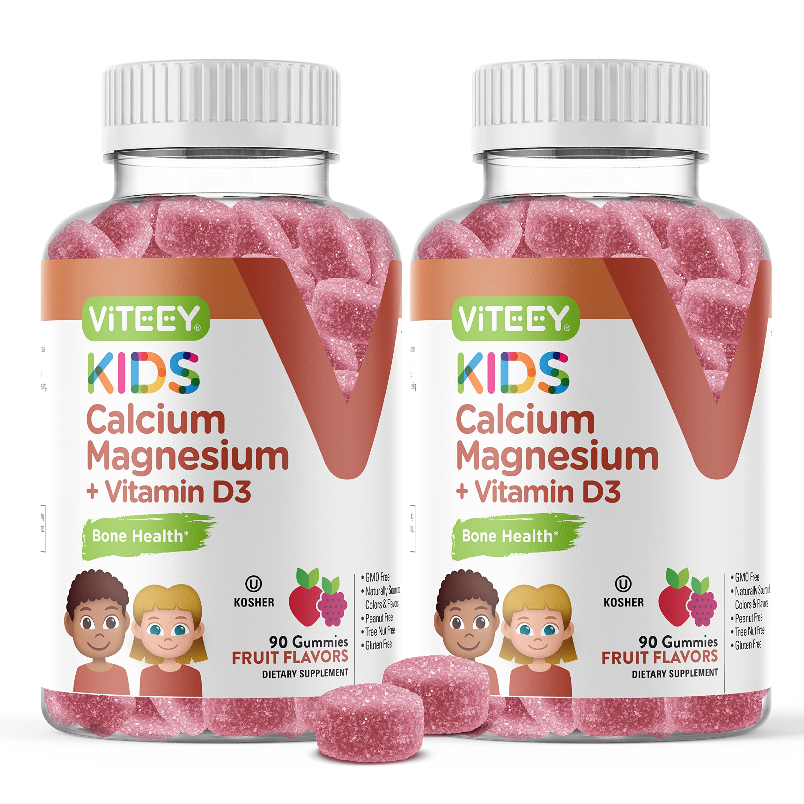 Viteey Calcium Gummies 180 count front view