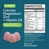 Viteey Calcium Magnesium Zinc Gummies nutritional information