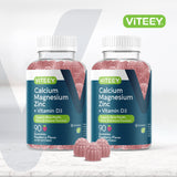 Viteey Calcium Magnesium Zinc Gummies packaging side view