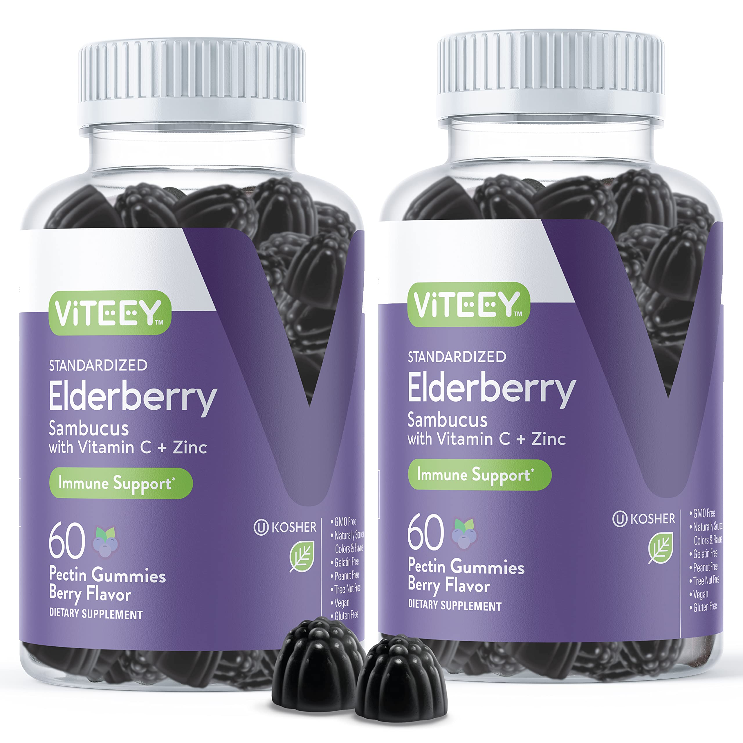 Viteey Elderberry Gummies 120 Count front view