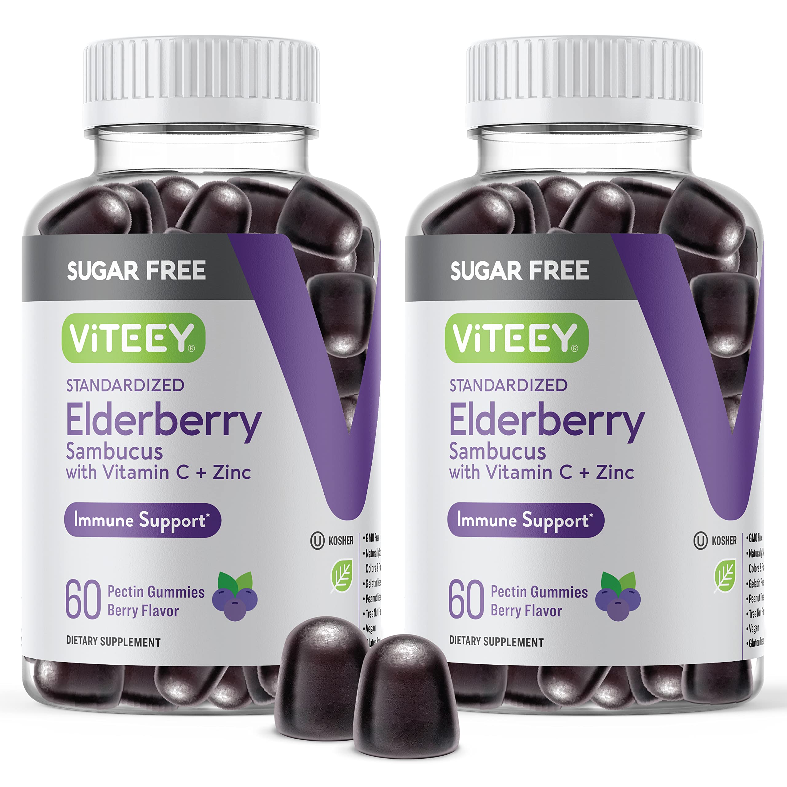 Viteey Elderberry Gummies 120 count front view