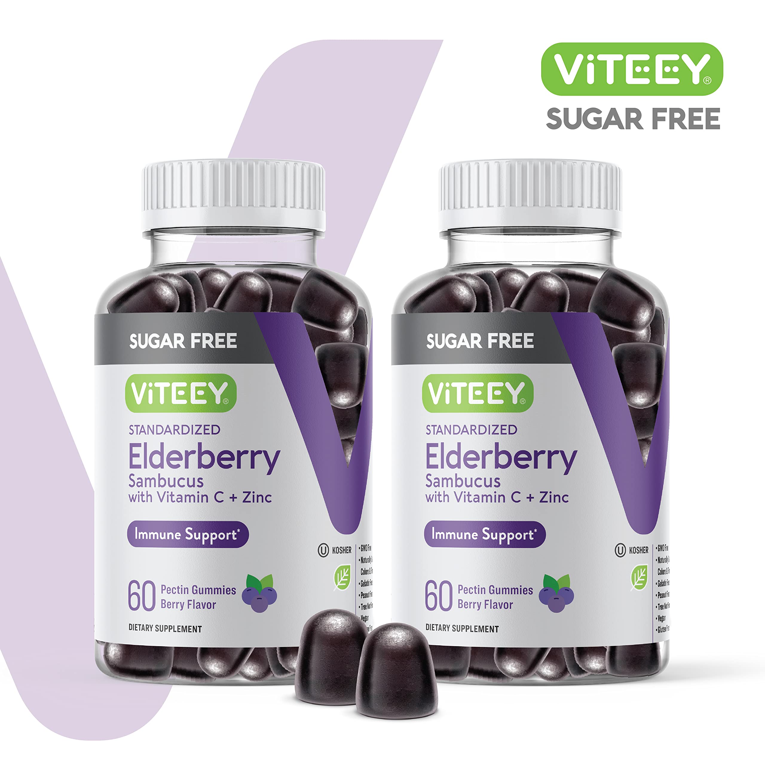 Viteey Elderberry Gummies bottle with label