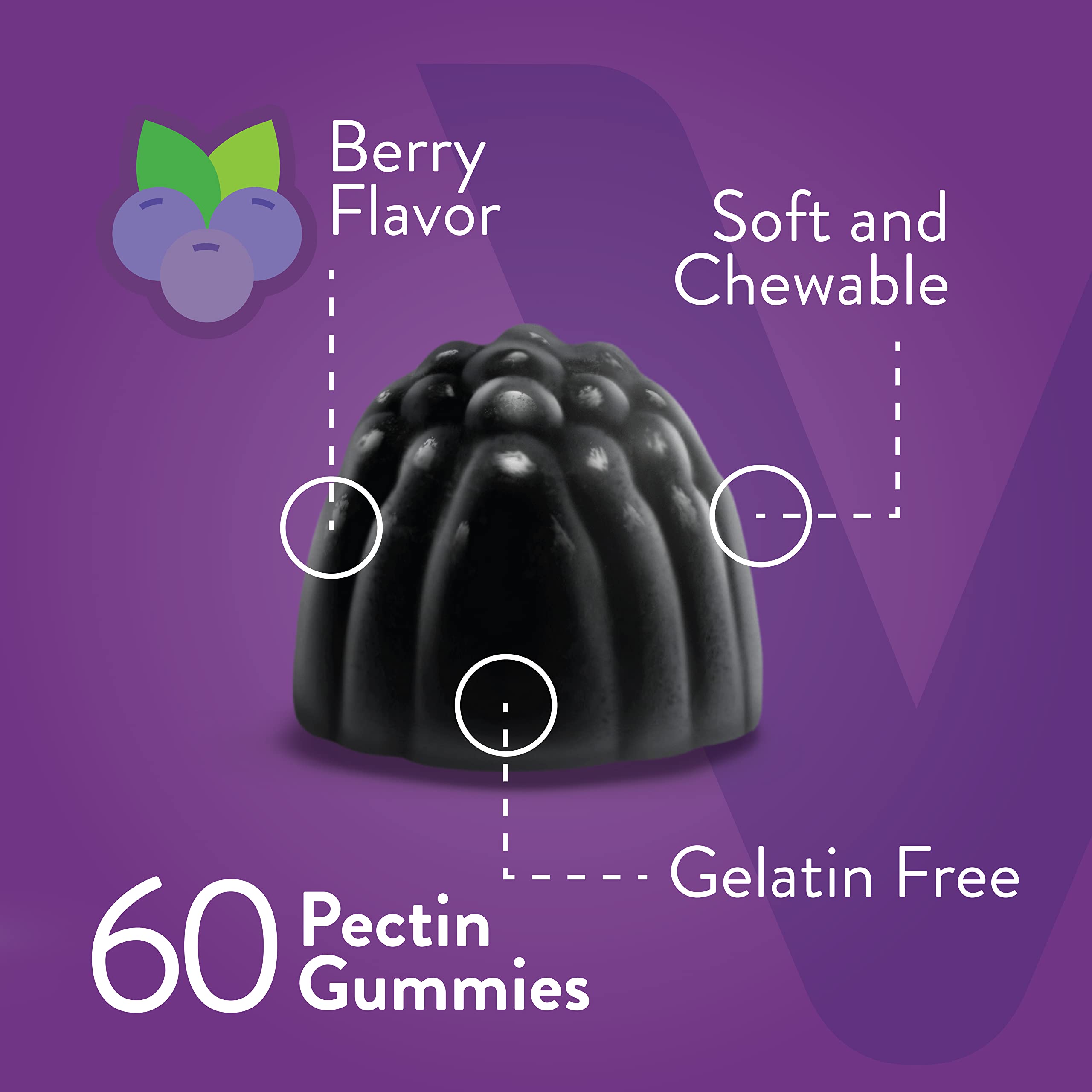 Viteey Elderberry Gummies close-up of gummies