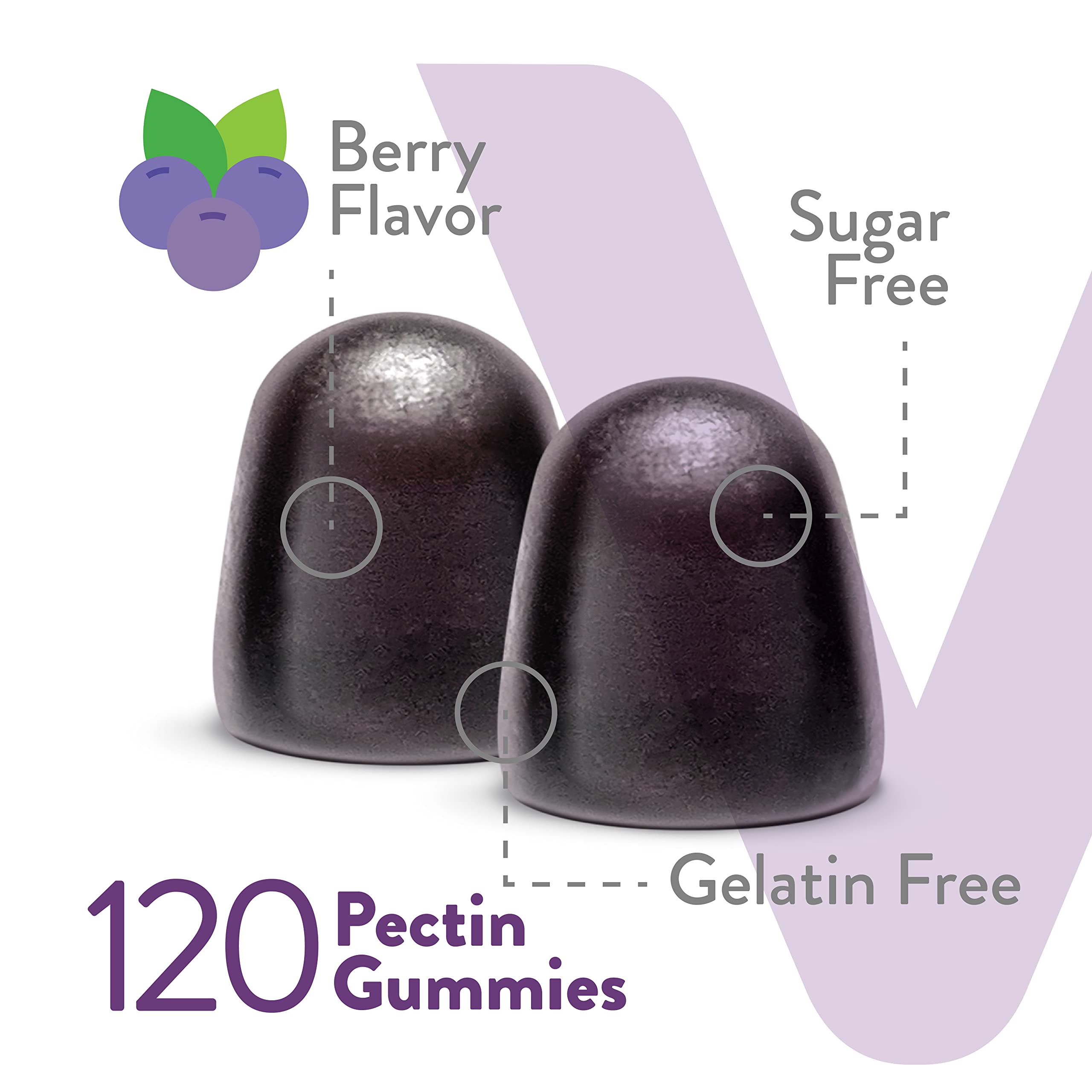 Viteey Elderberry Gummies close-up of gummies