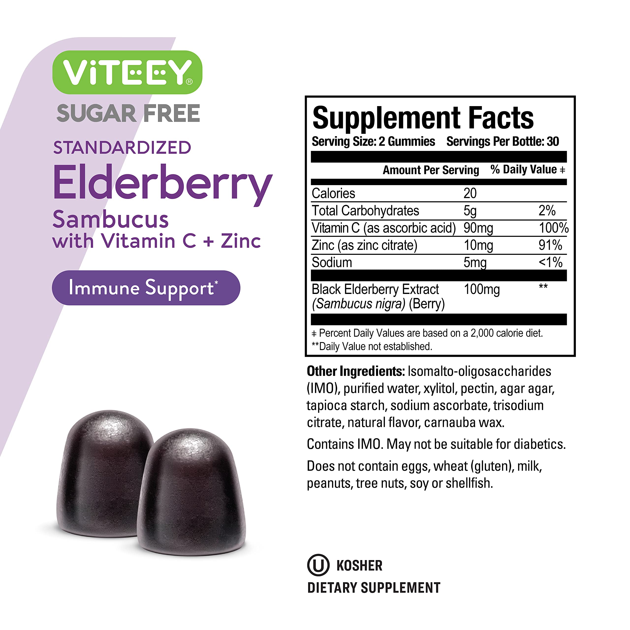 Viteey Elderberry Gummies ingredients list