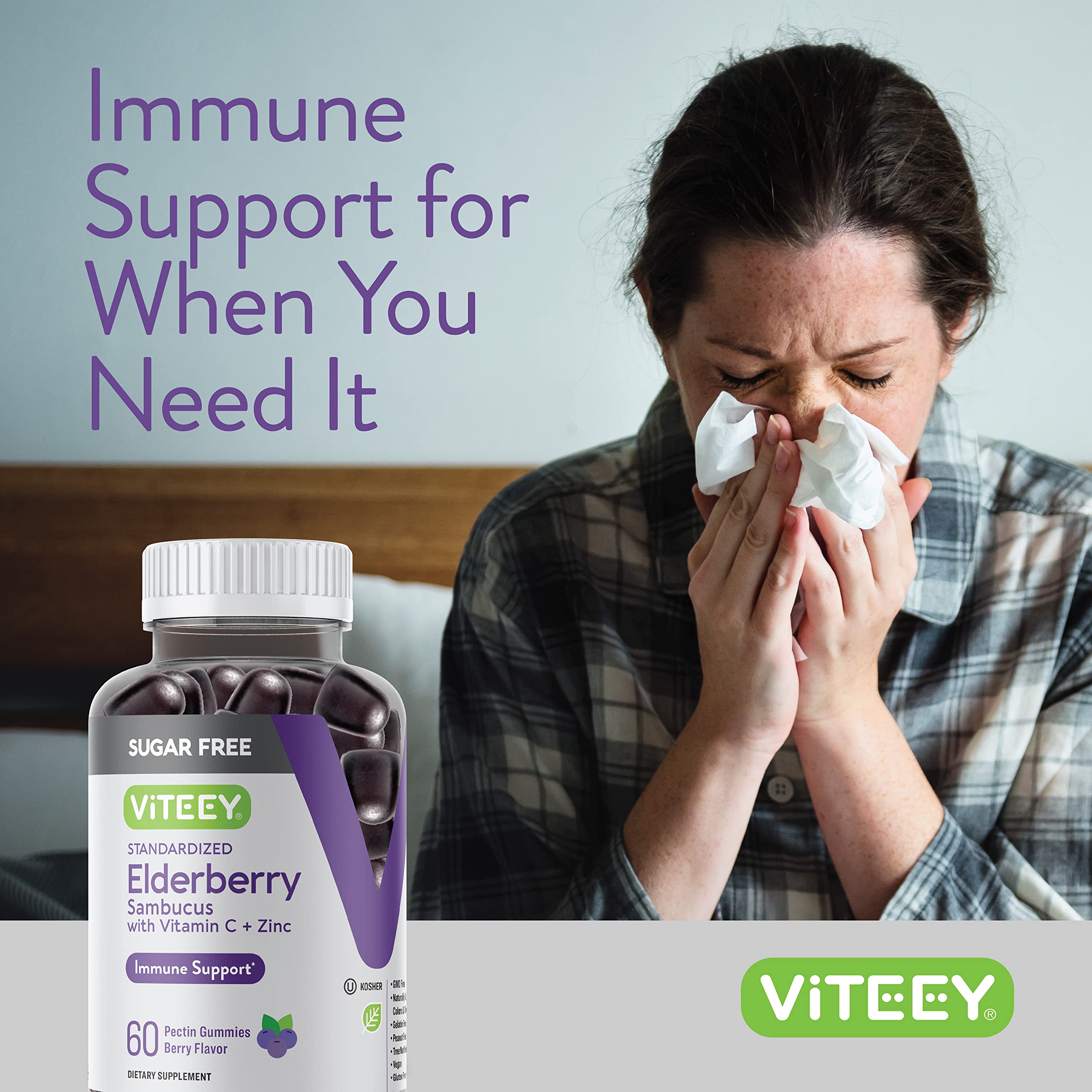 Viteey Elderberry Gummies nutritional information