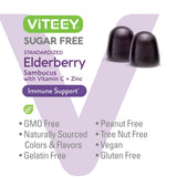 Viteey Elderberry Gummies on a kitchen counter