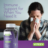 Viteey Elderberry Gummies showing serving size