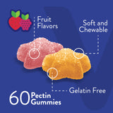 Viteey Fruit Flavoured Gummies displayed with fruits