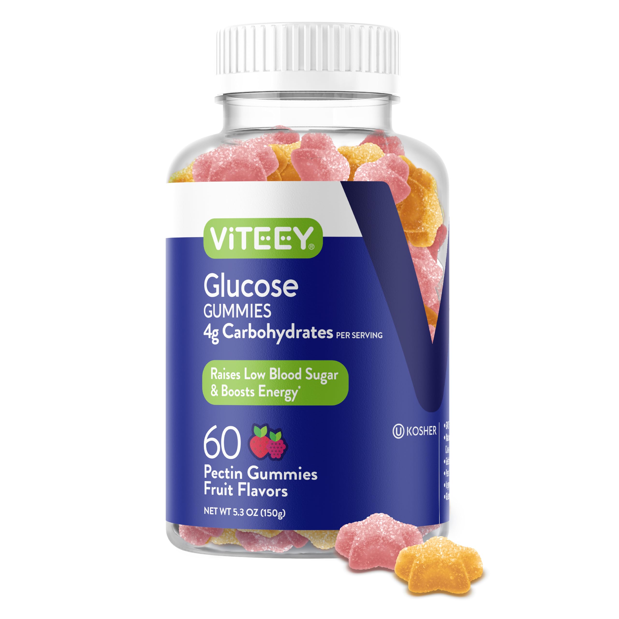Viteey Fruit Flavoured Gummies front view with packaging