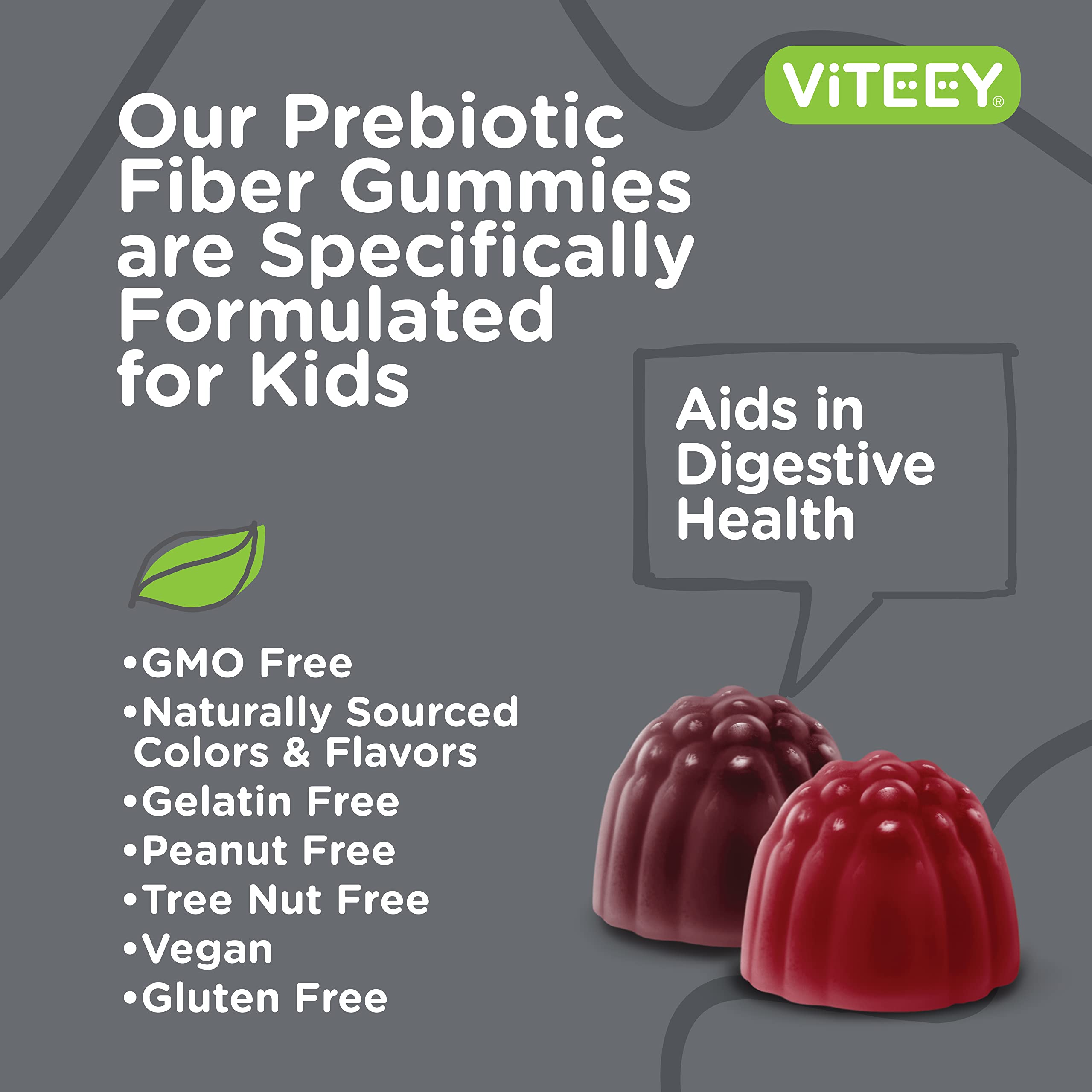 Viteey gummies in hand illustrating size