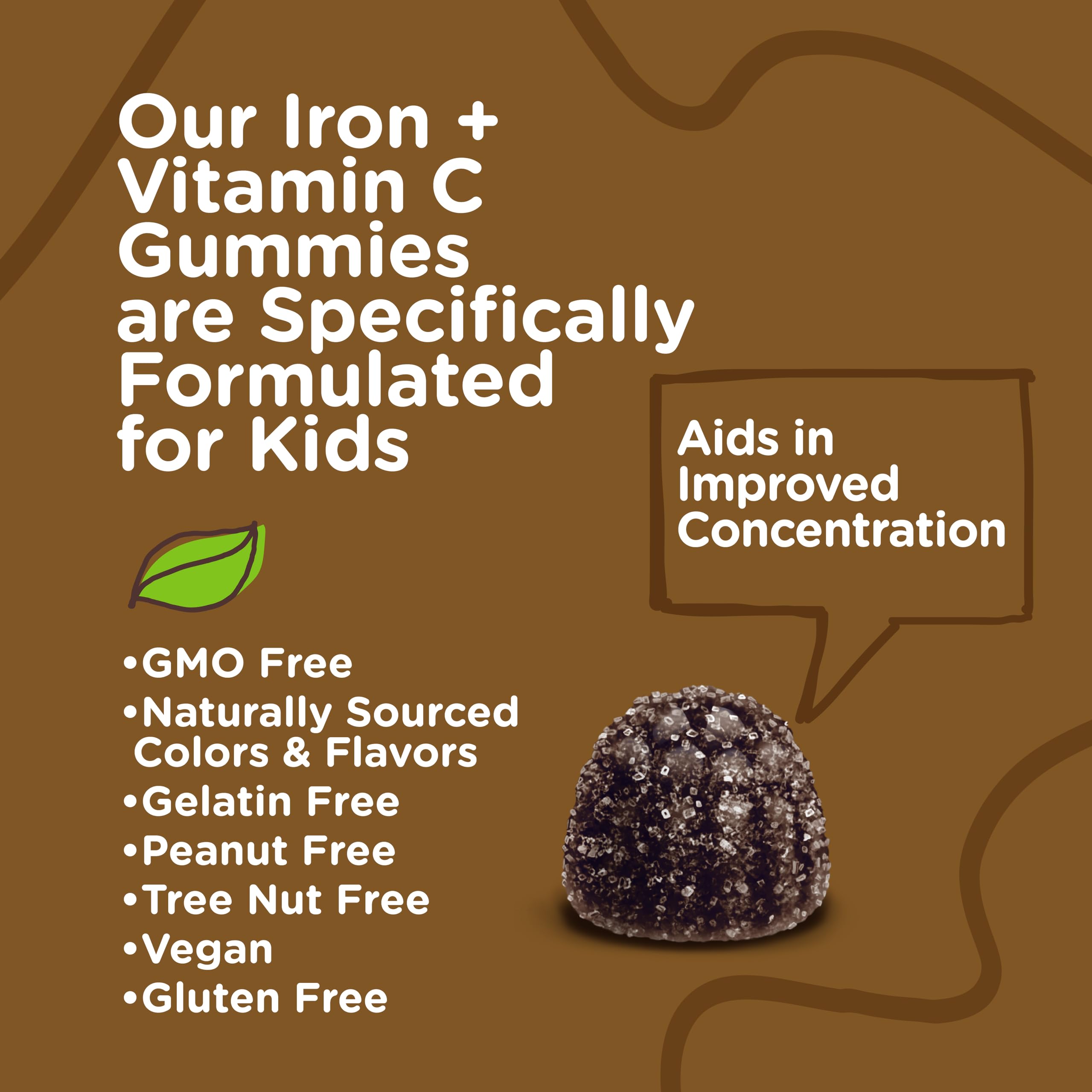 Viteey Iron Gummies in a child's hand