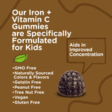 Viteey Iron Gummies nutritional information label