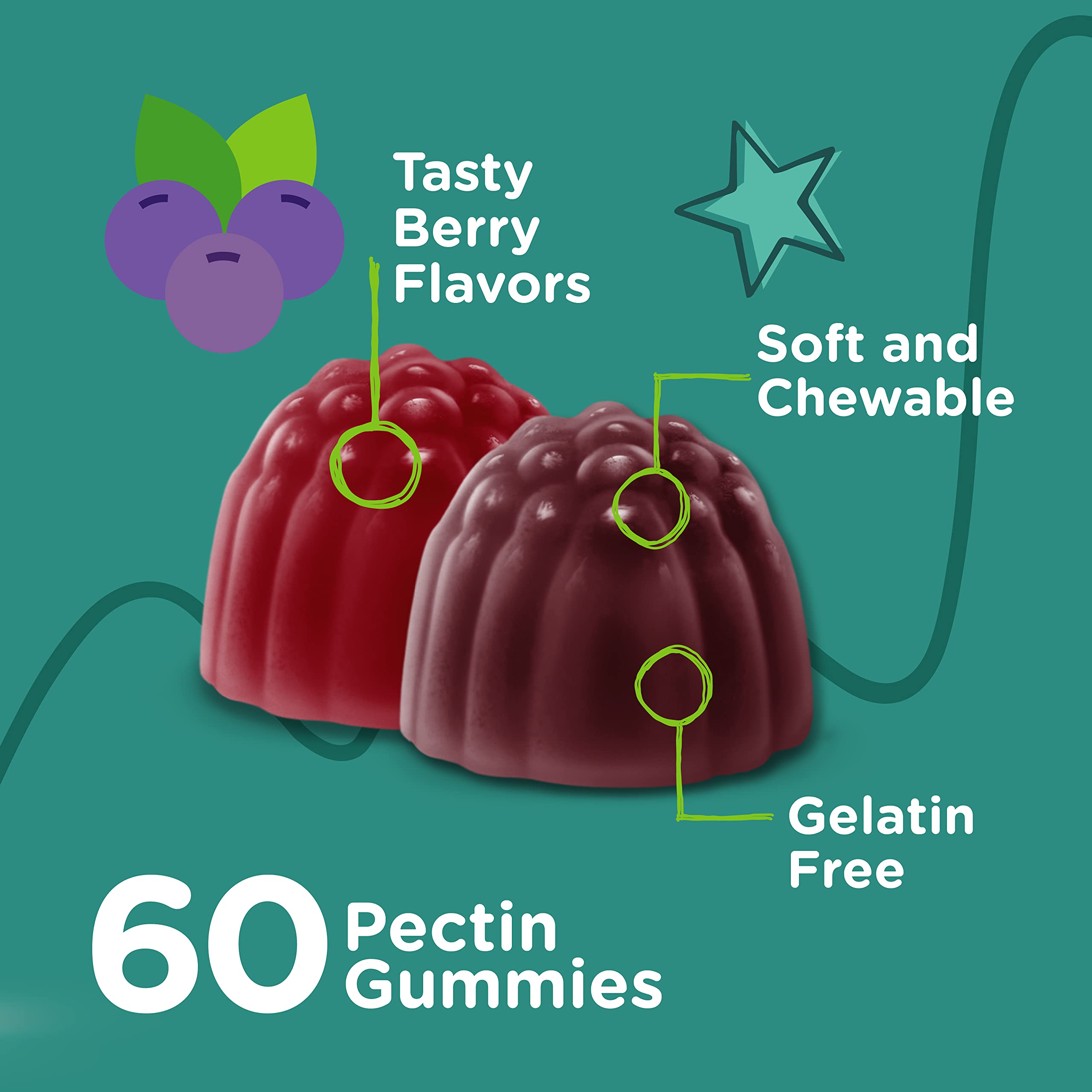 Viteey Kids Probiotic Gummies side view with dosage information