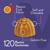 Viteey Maca Root Gummies displayed with a few gummies