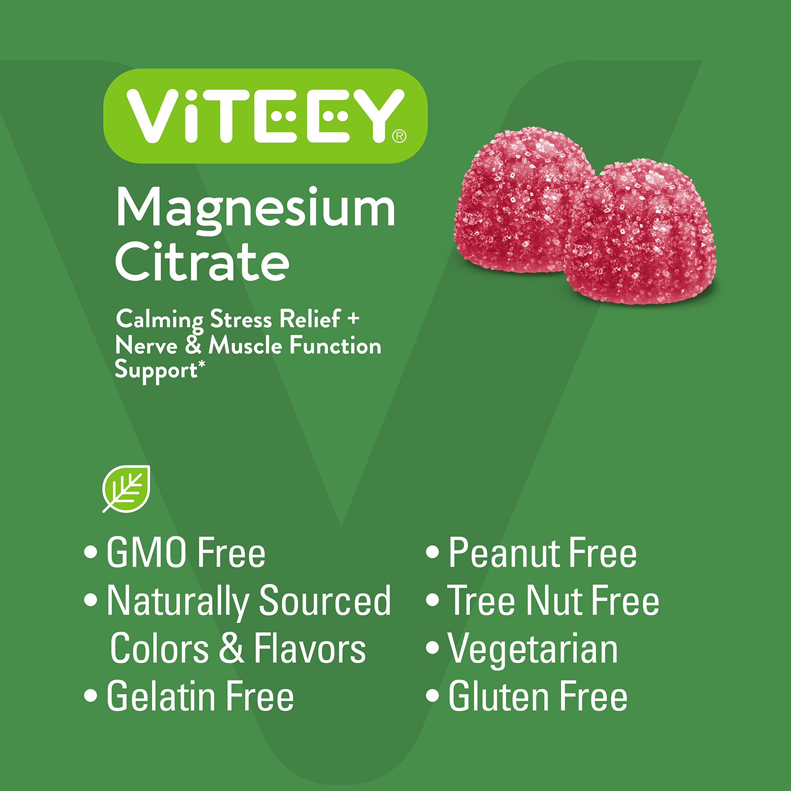 Viteey Magnesium Citrate Gummies nutritional information