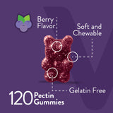 Viteey Melatonin Gummies 10mg back view of packaging