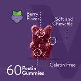 Viteey Melatonin Gummies 10mg berry flavour gummies on a table