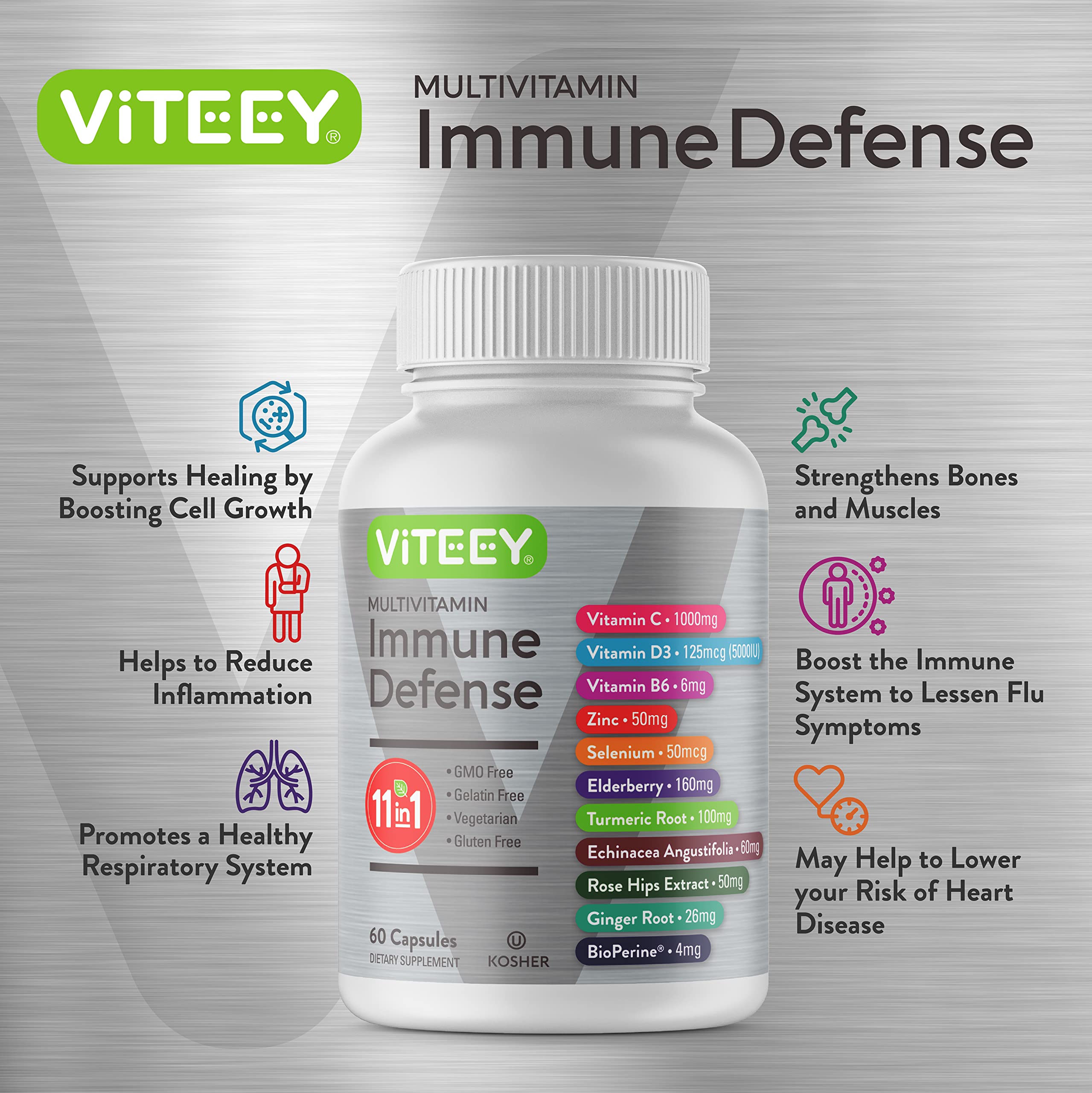 Viteey Multivitamin Capsules bottle with cap on